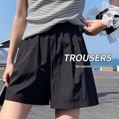Dames High-Waist Wide-Leg Casual Shorts