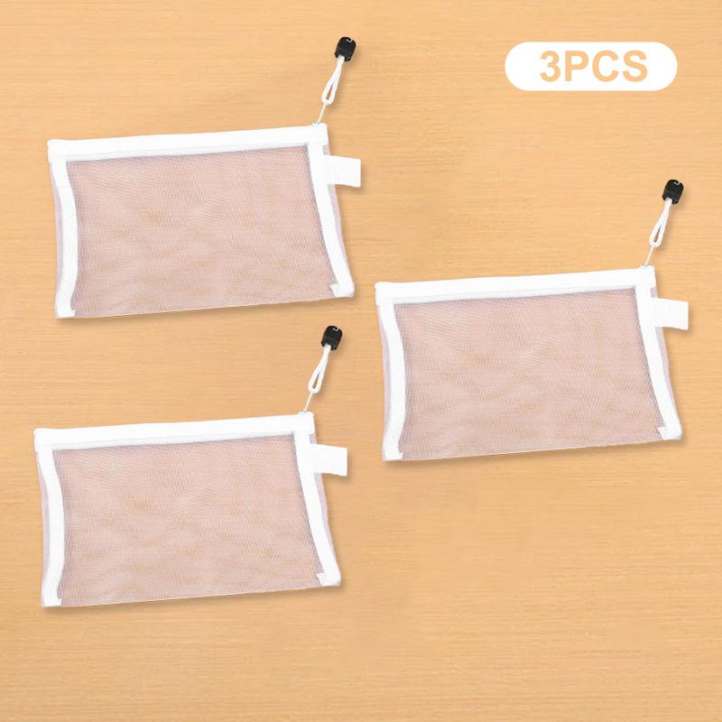 1/3/5Pcs Transparent Mesh Travel Passport Holder Portable Ticket Id Card Organizer Bag Zipper Document Pouch