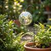 Solar Powered Disco Ball Garden Stake Outdoor Decorative Mirror Ball with Metal Hook for Yard Lawn Pathway Patio Landscape Lighting