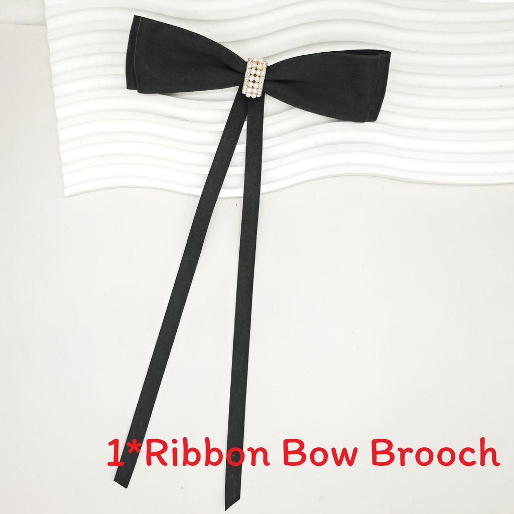College-Stil Satin-Fliege mit Legierungsschmetterling-Design für Damen, Abschlussaccessoires