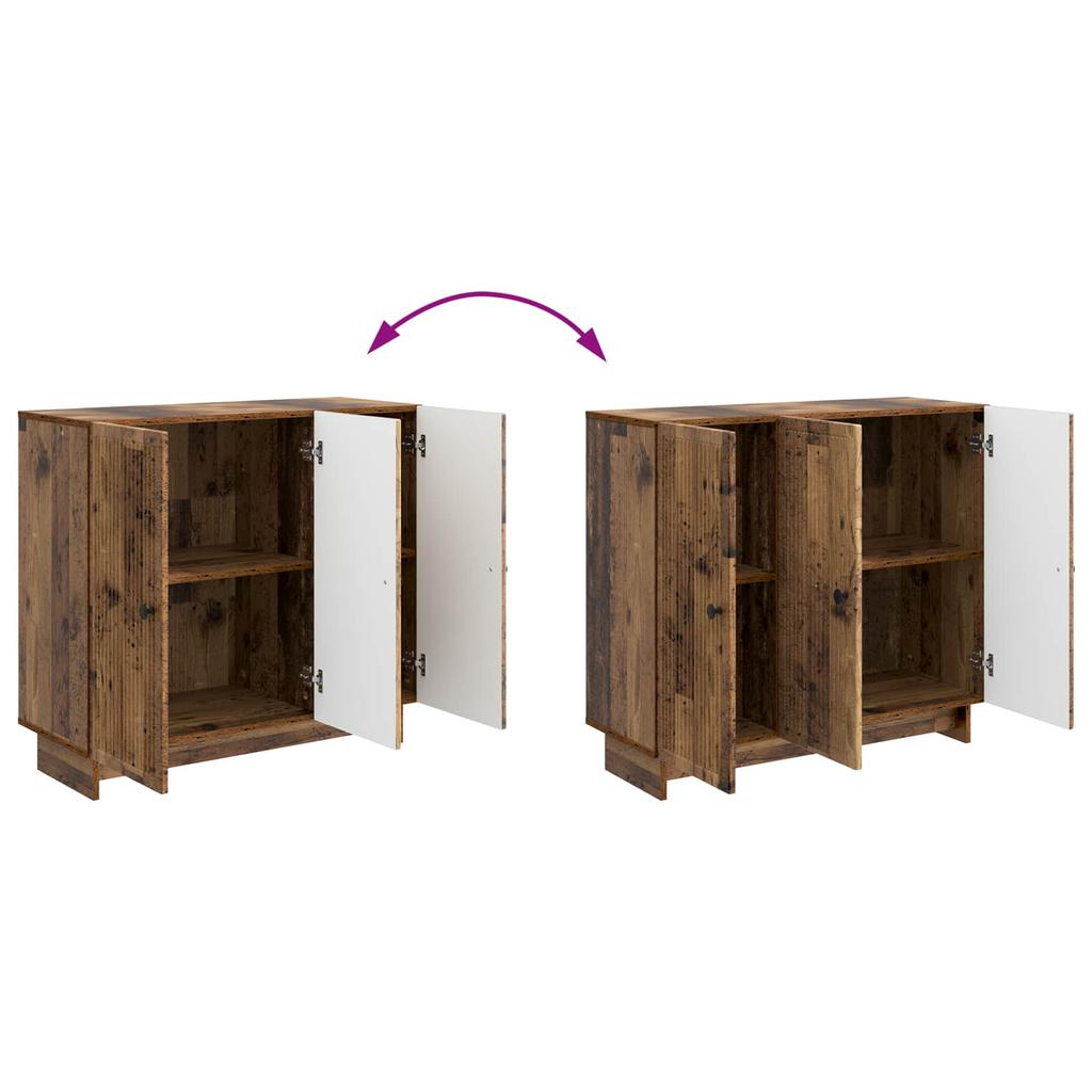 Vintage Style Sideboard Made of Reclaimed Wood 89 x 34.5 x 80 cm Particleboard