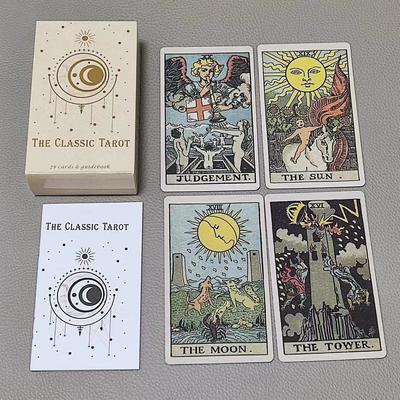 10,3 * 6 cm Die klassischen Tarotkarten mit 78 Karten mit Leitfaden für Anfänger
