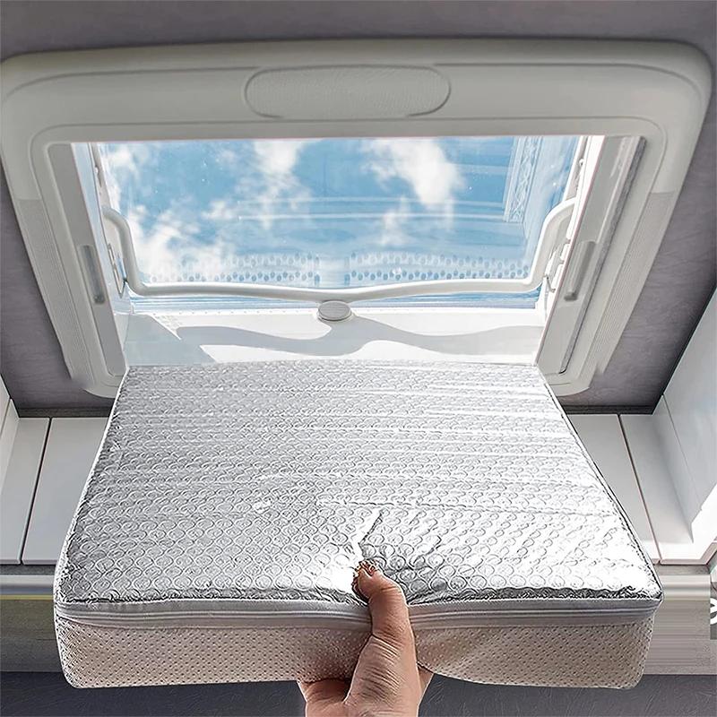 Universal RV Skylight Cover with Reflective Surface Skylight Shade Energy Savings Sunroof Fits for V2 RV/Camp