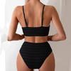 Women's Two-Piece Bikini Set Split Sling Swimsuit