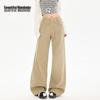 Beautiful Wardrobe Women's American Khaki Straight Wide-Leg Denim Jeans