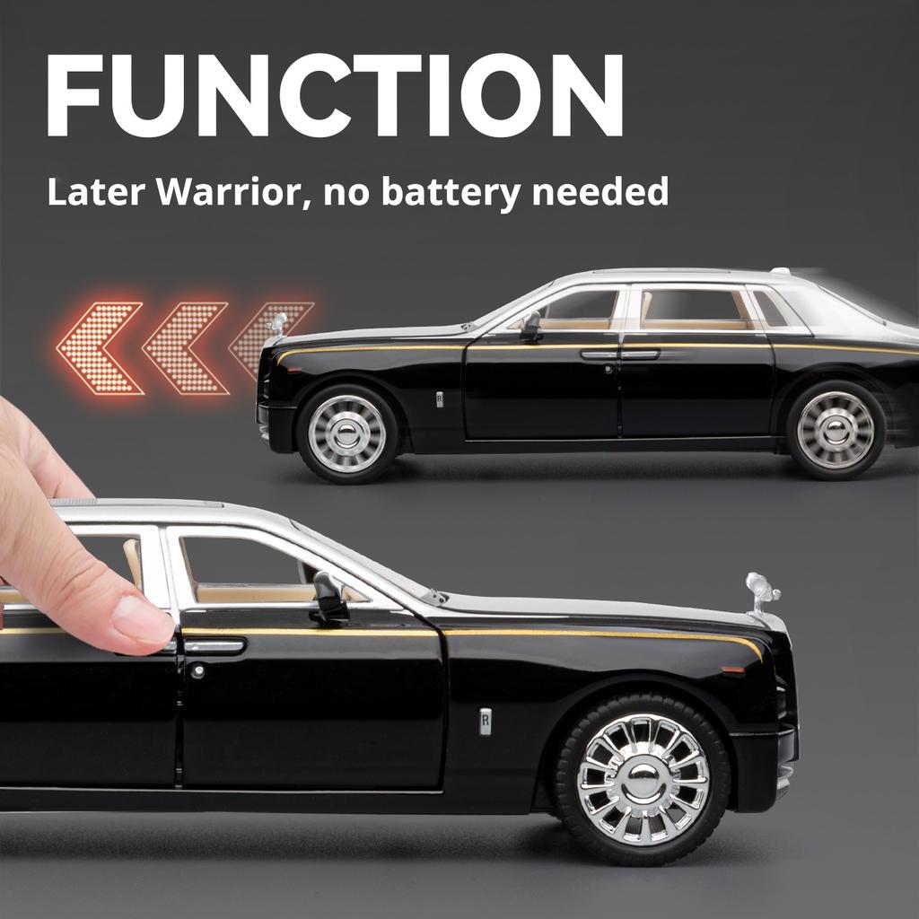 1:32 Rolls Phantom Luxury Sedan Exquisite Simulation Alloy Diecast Model Pull Back Toys Car Collectible Decoration Boys Gift