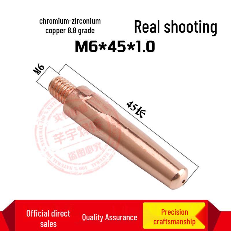 MIG Welder Contact Tip for Gas Shielded CO2 Gun - 0.8/1.0/1.2 Feed Wire