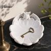 3D Printed PLA Tray Halloween Bat Candy Dish, Matte White Cute Trinket Bowl, Gothic Table Ornament for Entryway And Coffee Unique Gift Friends