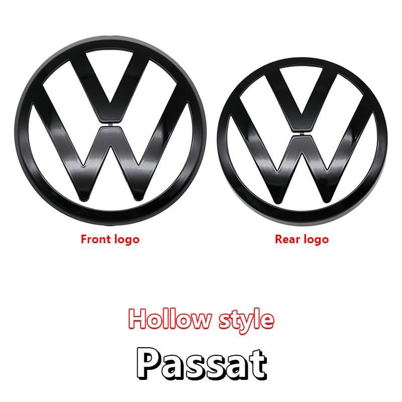 2pcs ABS Car Front Grill Emblem Rear Trunk Badge Logo for Volkswagen VW Passat 2019-2024 Scirocco Premium Pro Plus Extra Quality RL1BD2