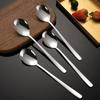 8 Pcs Spoon Set 304 Stainless Steel Cutlery Set Korean Cake Spoon for Hotel Home Bar Cafe and Office Long Handle Coffee Spoon