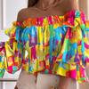 Damenmode, lässig, Sommer, One-Shoulder-Blusen und Hemden
