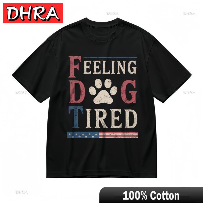 

Womens Slight Stretch Classic TShirt Distressed Feeling Dog Theme Art Tee Streetwear Clothing Tops for Summer Style TShirt S