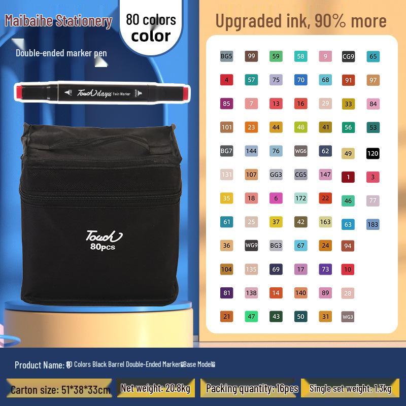 Doppelspitz-Marker-Set: 168 Farben + 80 Farben Kinder-Zeichenstifte + 24 Farben Ölbasierte Marker