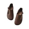 Flachsohlige Einzelschuhe Herbst neue Feenschuhe vielseitig literarisch flachmündig weiche Sohle Retro Doudou Schuhe