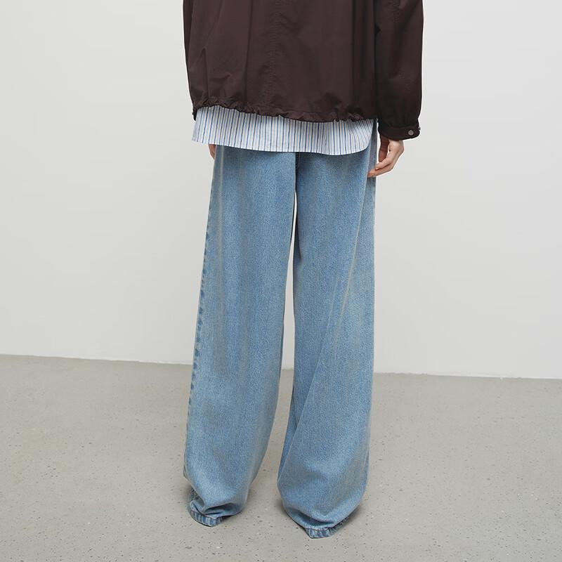 Women's Baggy High-Waisted Straight-Leg Denim Jeans