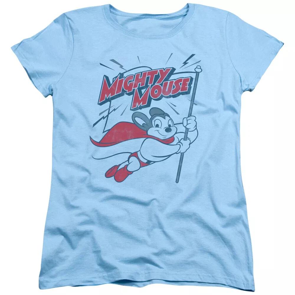 Mighty Mouse  Mighty Flag  Women s T-Shirt 4XL