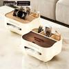 GOLDENHOME Wooden Tissue and Remote Control Organizer