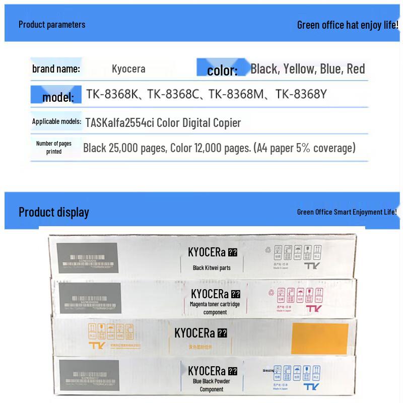 Kyocera TK-8368 Original 4-Color Toner Set