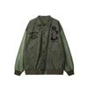 Unisex Trendy Tie-Dye Lapel Baseball Jacket with Leather Patchwork: Perfect for Spring and Autumn