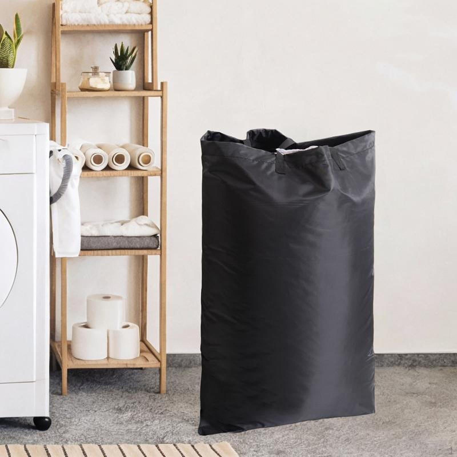 Drawstring Laundry Organizer for Packing And Storing Clothes Black