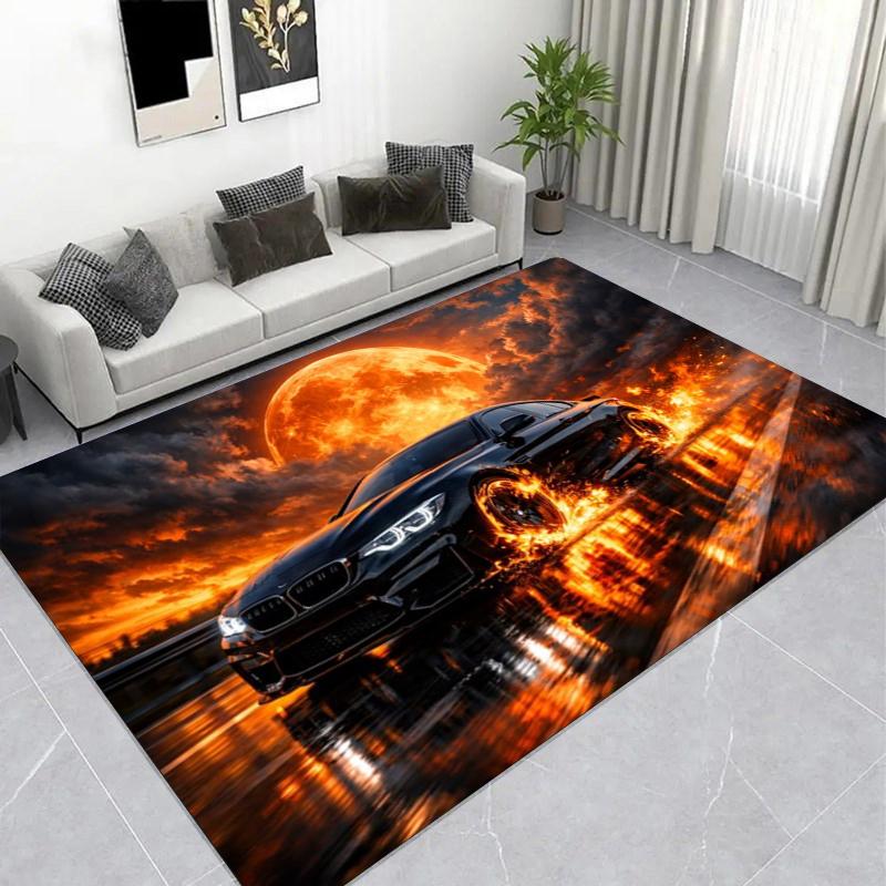 

Fire Headphones Music Graffiti Printed Area Rug, Non-Slip Living Room Floor Mat Home Decor 40x60cm( 15x23in )