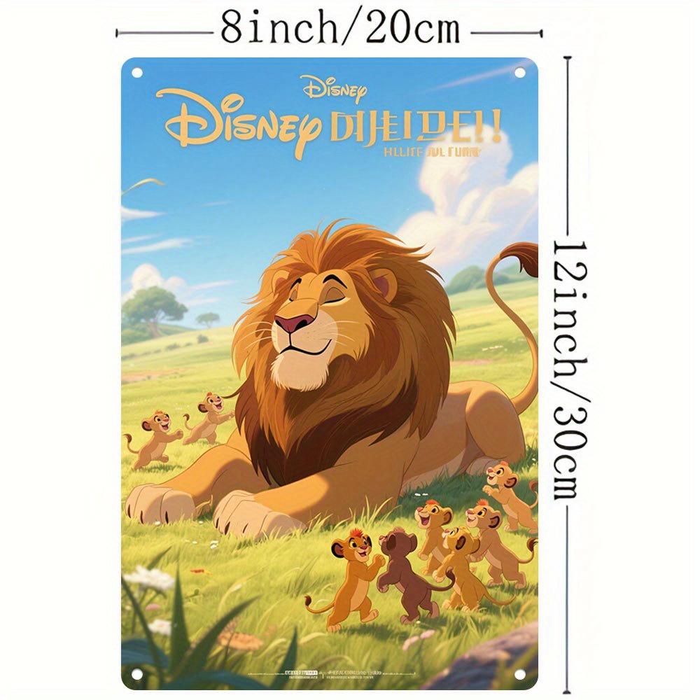2D Flat, 1pc, Disney Character Group Metal Sign - 8x12 inches 20x30cm Colorful Iron Wall Art Decor, Suitable for Home, Office, C