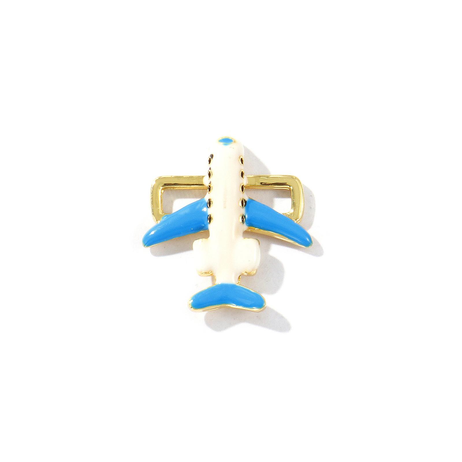 

2 PCs Brass Connectors Charms Pendants 18K Gold Plated Enamel 3D Airplane Basketball Fried Egg For DIY Necklace Jewelry Making
