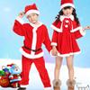 Infant Christmas Santa Outfit Soft Breathable Linen With Hat for Baby Xmas Family Gathering Photo Shoot