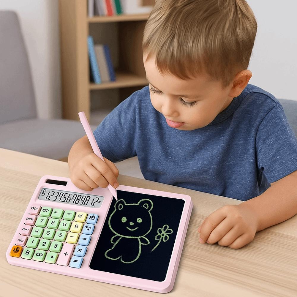 Large LCD Display Calculator with Writing Board Handwriting Board Calculator  Kids Learning