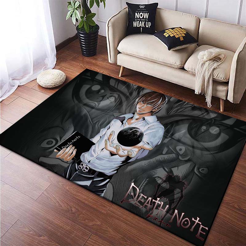 Japanese Anime Death Note Kira Floor Mats Square Carpets for Bedroom Living Room Home Decoration  Rugs Soft Velvet Mat  Area
