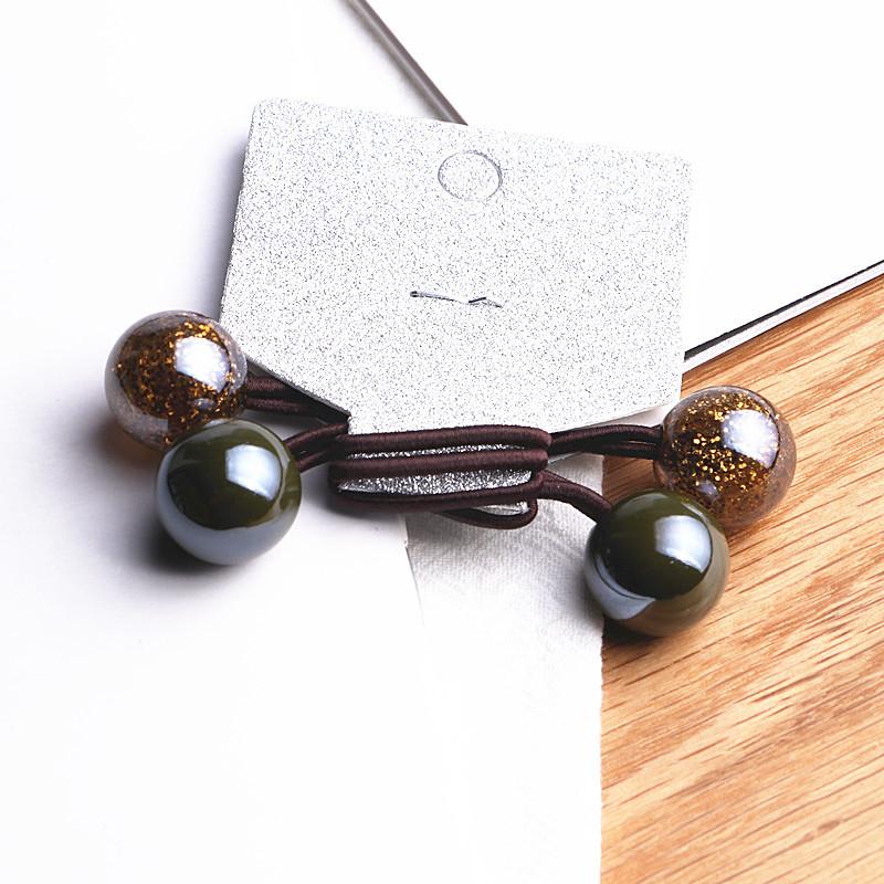 

2 шт. Новые милые шарики контрастные принцессные головные уборы Детские эластичные резинки для волос Детские веревки для волос Аксессуары для девочек Детский головной убор