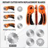 45mm Rotary Cutter with 5 Replacement Blades Fabric Cutter with Safety Lock for Sewing Fabric Leather Quilting Perforating Tool