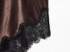 Asymmetrical Lace Dress with Silk Satin Texture: European & American Women's Fashion