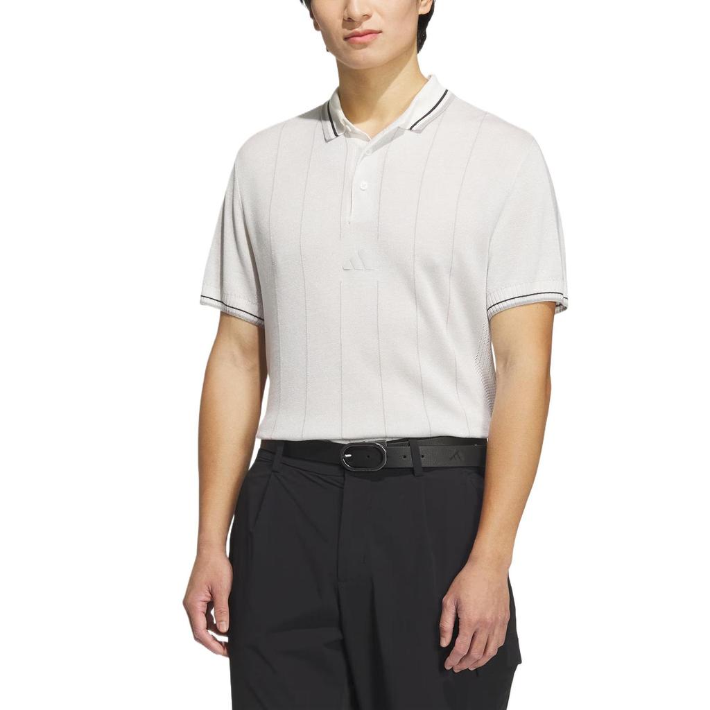 Adidas Knit Golf Soft Knit Sports Short Sleeve Polo Shirt Men Polo Shirts White JE8308