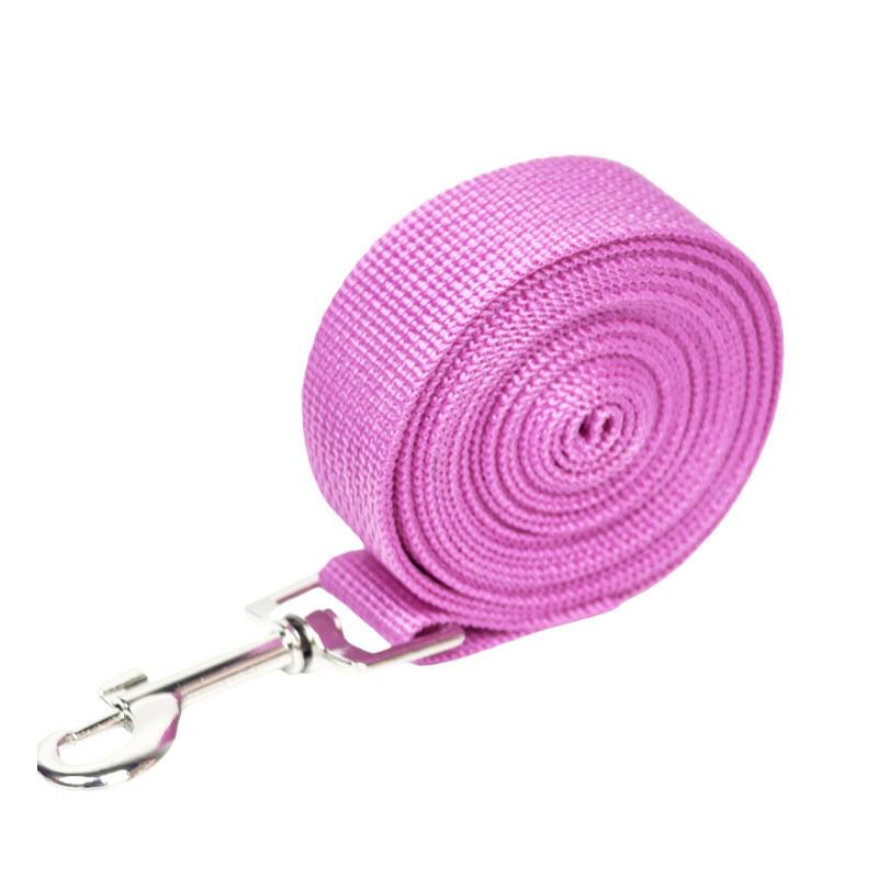 Cotton Tape Pet Leash With Solid Color Design Suitable For Walking Dog Daily Use