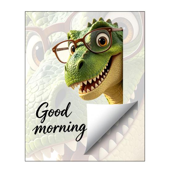 Cartoon Dinosaur Pattern Glass Window Cling No Decal Clear Electrostatic Glue Residue Removable