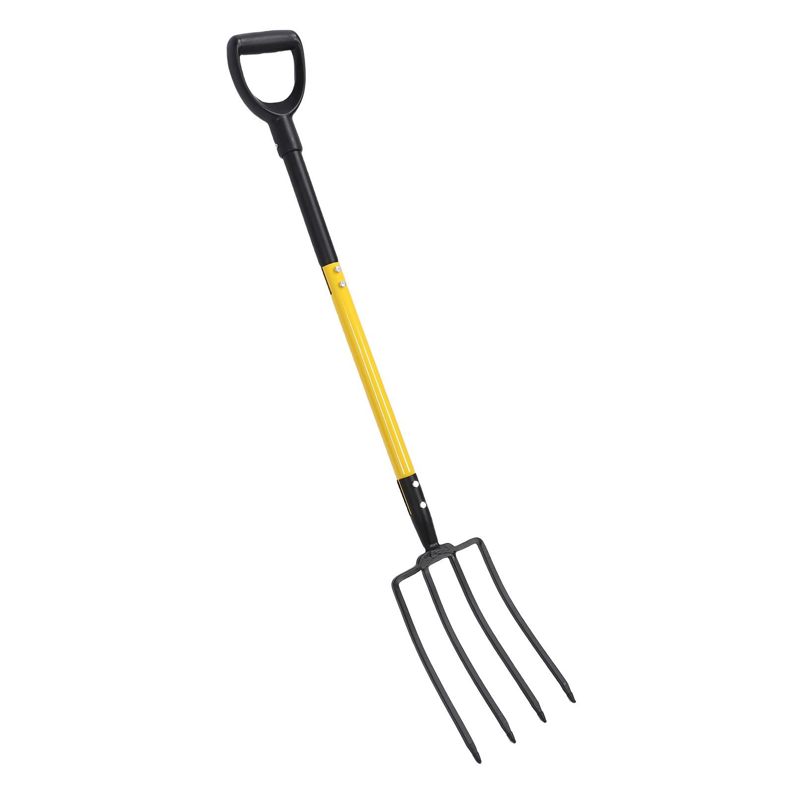 

Вилы 46 дюймов с Y-образной рукояткой, универсальные, 4 зубца, садовые вилы для копания, компостирования, перекапывания