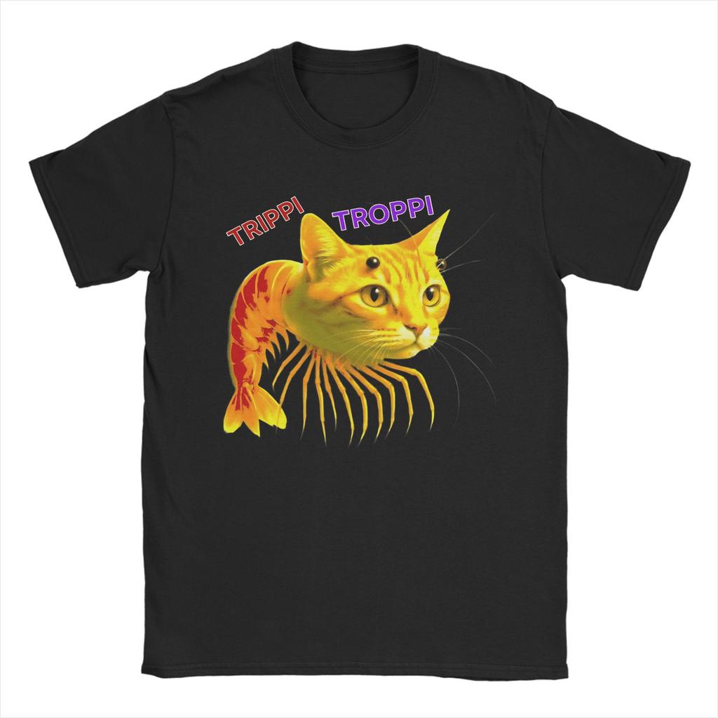 Trippi Troppi  Italian Brainrot Unisex T Shirt  Unique Tees Short Sleeve O Neck T-Shirts Pure Cotton Plus Size Tops