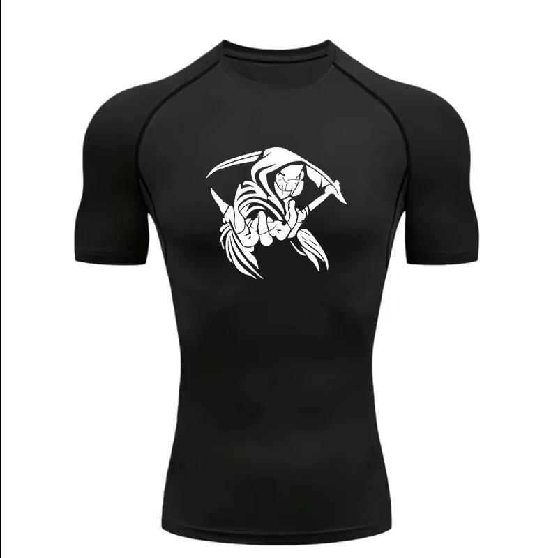Reaper Design 2026 Men's Sports T-shirt Training Fitness Compression Workout T-Shirt Quick Dry Short Sleeve T-Shirt for Men