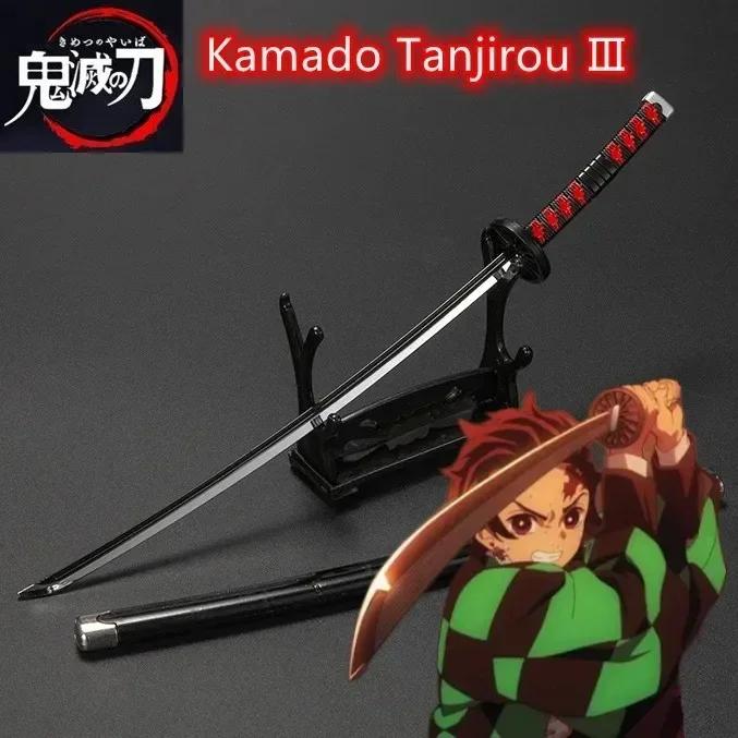 25cm Metall Demon Slayer Katana Ainme Kimetsu No Yaiba Tanjirou Mini Stahl Schwert Echte Größe Japanisches Katana Samurai Säbel Kinderspielzeug