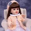 Fashion Reborn Babies Girl Doll Full Silicone Vinyl 22 Inch Princess Long DIY Hair Realistic Newborn Dolls Bebe Reborn XMAS Gift