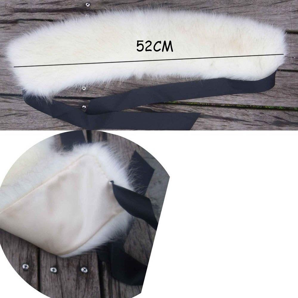 New Warm Fur Collar Scarf Soft Fluffy Women Scarves Faux Fur Bow Ribbon Neck Wrap for Fall Winter