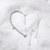 Vintage Heart Star Irregular Stone Beads Chain Tassel Necklace For Women Men Romantic Heart Clavicle Chain Trendy Daily Jewelry