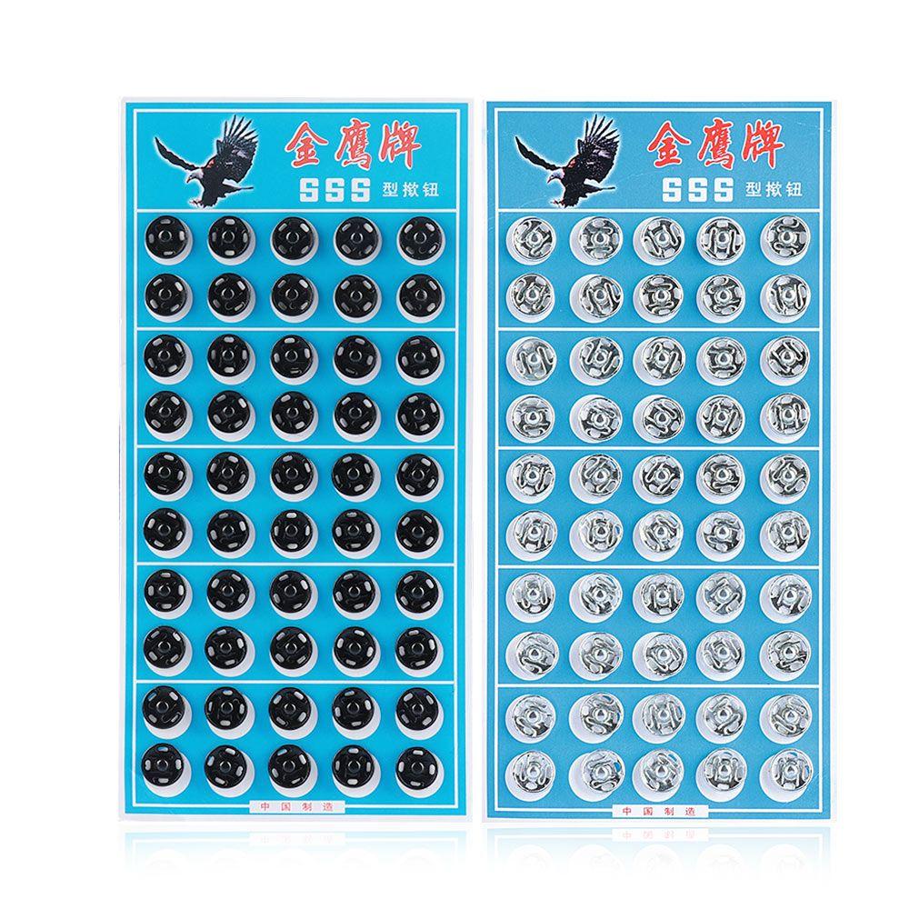50 Pairs/set Clothes Shirts Stud Stainless Steel Fasteners Metal Press Button Snap Buttons