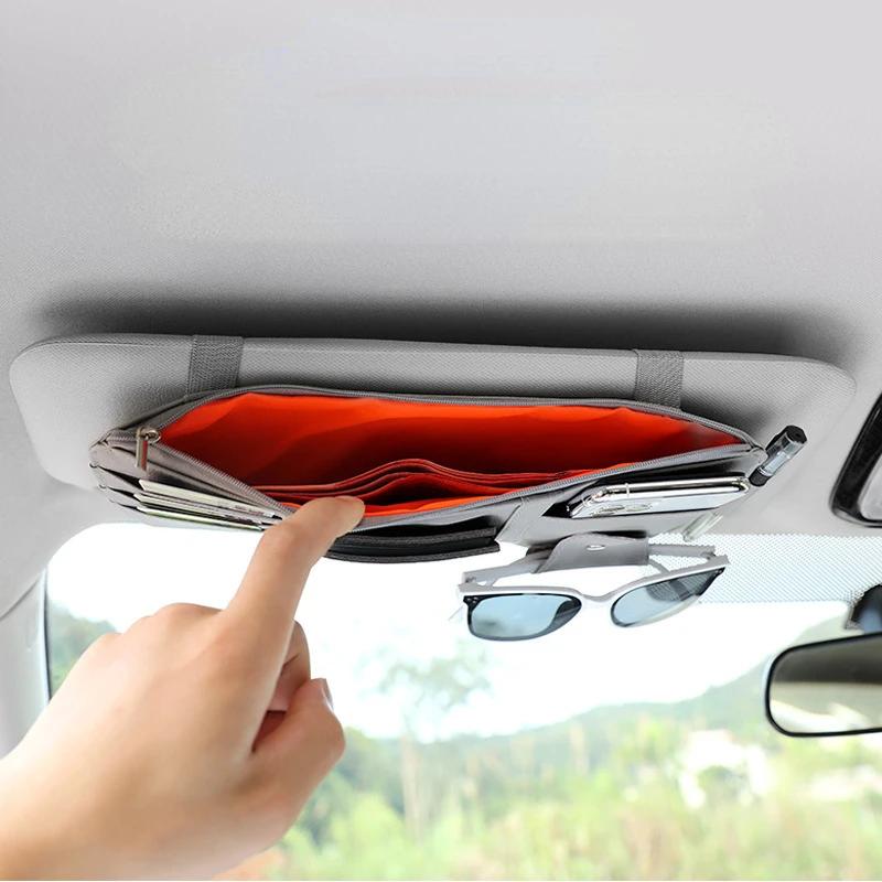 Car Visor Organizer Car Sunglasses Holder Visor Accessories for Trucks Interior Car Accessories Visor Organizer for Trucks