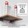 Floating Shelf Brackets, 8-Inch Heavy Duty Hidden L Brackets, Rust- Metal Shelving Supports, Easy Installation