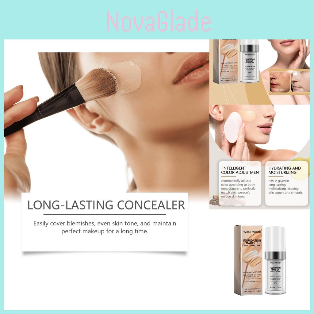West Month Moisturizing Transformative Concealer Foundation Liquid For Natural Finish