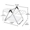 Heavy Duty Gullwing Drying Rack Laundry Garment Dryer Stand Mobile Clothes Airer Floor Type Folding