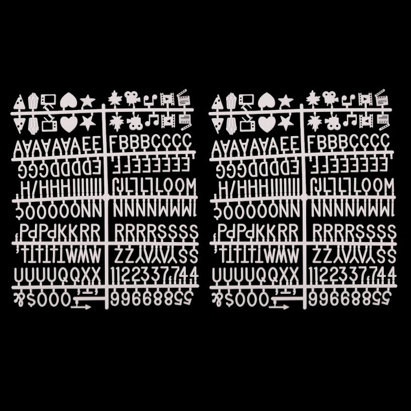 2er-Pack Nachrichtentafel-Buchstaben für austauschbare Kunststoff-Buchstabentafel Heim-/Büro-Geschenk