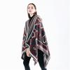 Winter Chunky Cross Stitch Geometric Pattern Faux Wool Throw Blanket